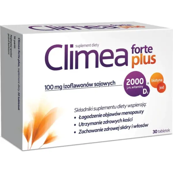 CLIMEA FORTE PLUS, łagodzenie objawów menopauzy, 30 tabletek
