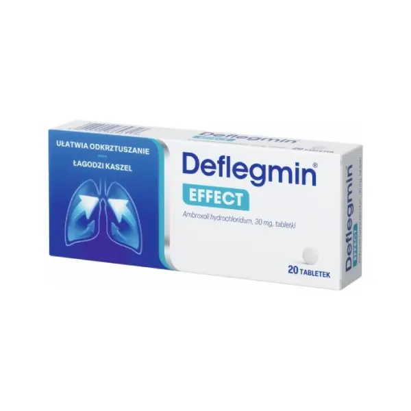 DEFLEGMIN  EFFECT, kaszel mokry, 30 mg, 20 tabletek