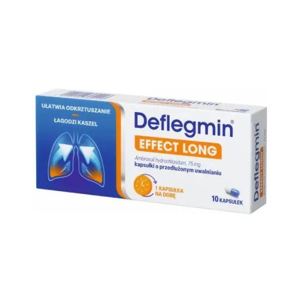 DEFLEGMIN EFFECT LONG 75 mg, 10 kapsułek