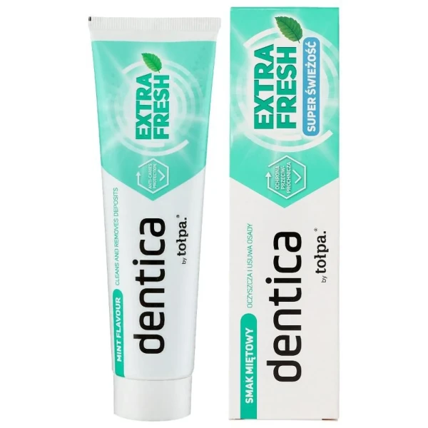 Dentica By Tołpa Extra Fresh Pasta do mycia zębów smak miętowy, 100 ml