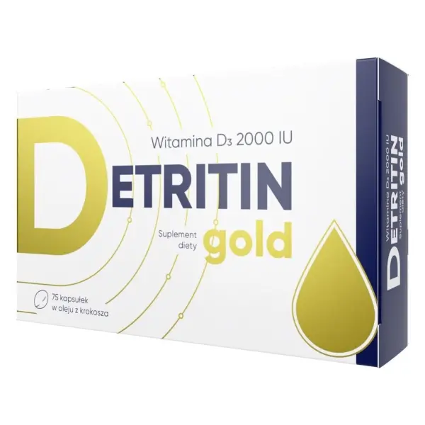 Detritin Gold witamina D 2000j. 75 kapsułek