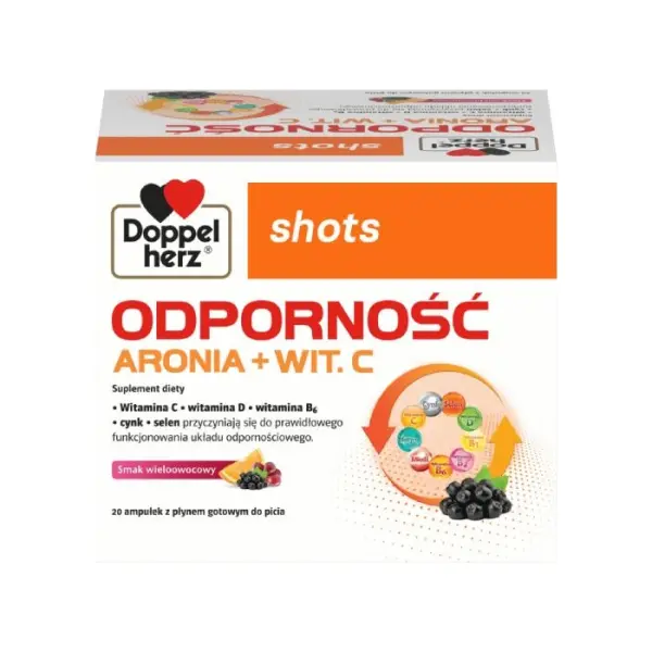 DOPPELHERZ SHOTS ODPORNOŚĆ Aronia + Wit. C, 20 ampułek