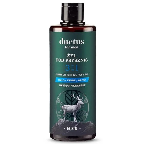 Duetus For Men Invictus Żel pod prysznic nawilżający 3w1, 300 ml