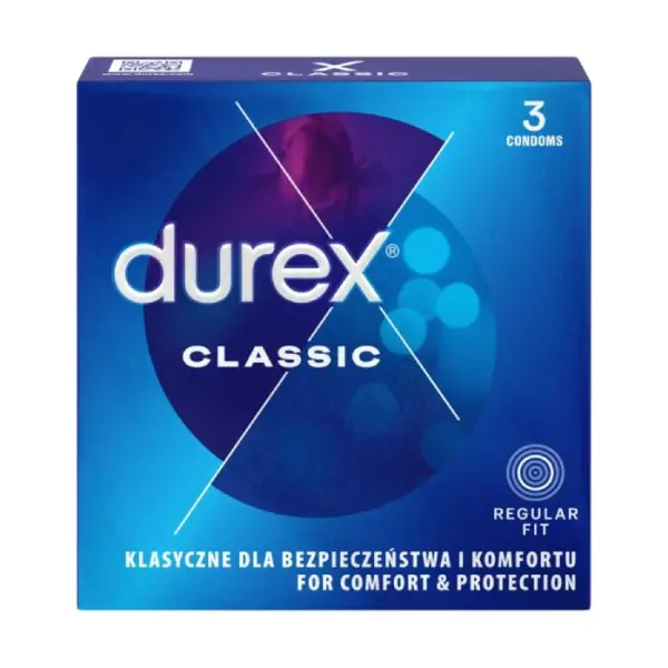 DUREX Classic prezerwatywy, 3 sztuki