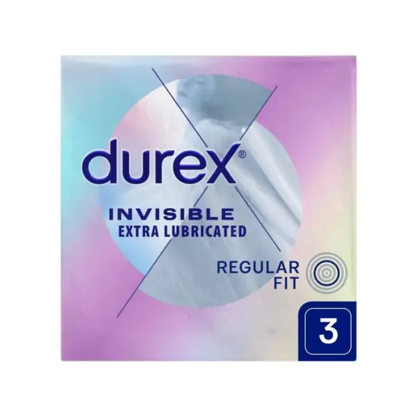 DUREX Invisible Extra Lubricated Prezerwatywy, 3 sztuki