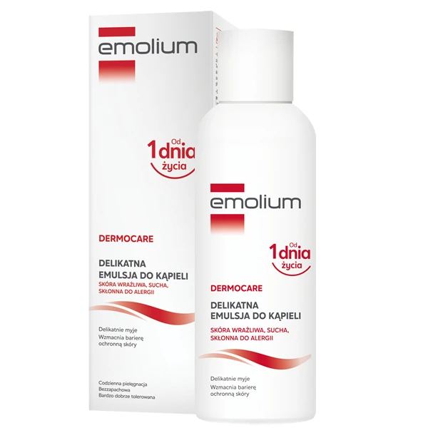 Emolium Dermocare Emulsja do kąpieli delikatna od 1 dnia życia, 400ml