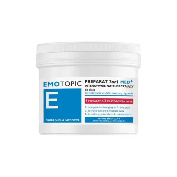 EMOTOPIC Med+ Preparat do ciała intensywnie natłuszczający 3w1, 500ml