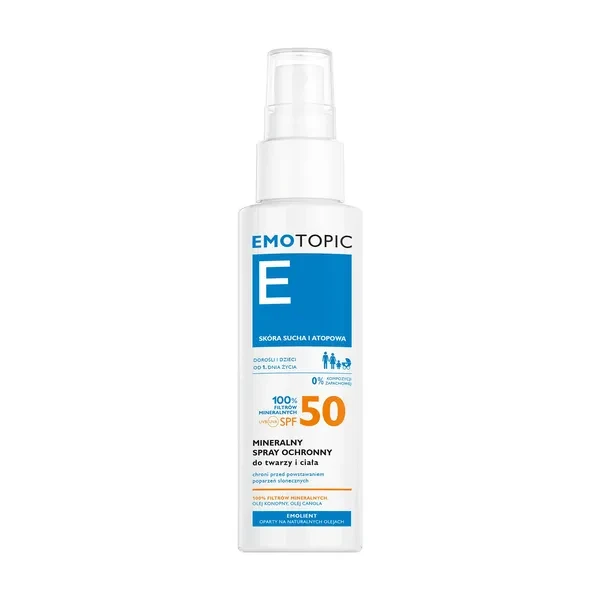 Emotopic Mineralny Spray do twarzy i ciała ochronny SPF 50, 100ml