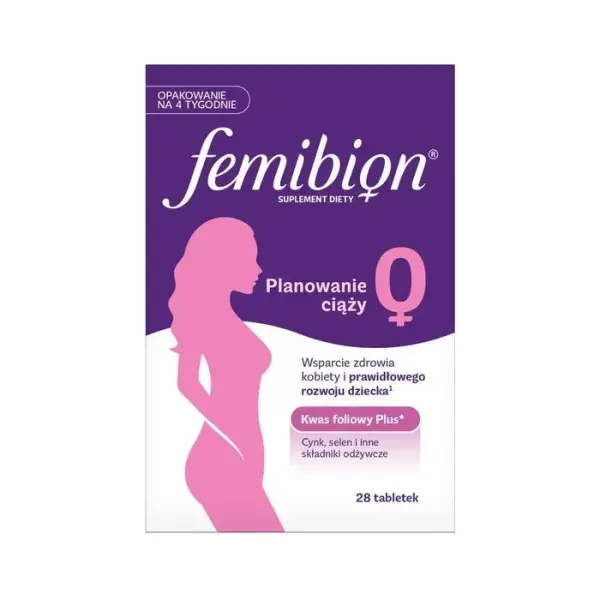 Femibion 0 Planowanie ciąży kwas foliowy 28 tabletek
