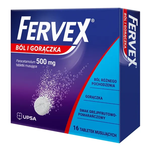 Fervex Ból i Gorączka 500 mg, 16 tabl.