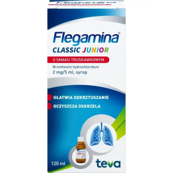 Flegamina Junior o sm. truskawkowym syrop 120 ml