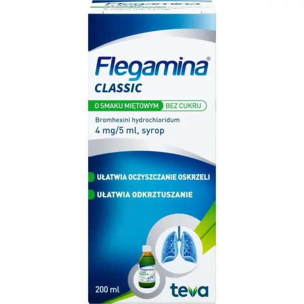 Flegamina o sm. miętowym bez cukru syrop 200ml