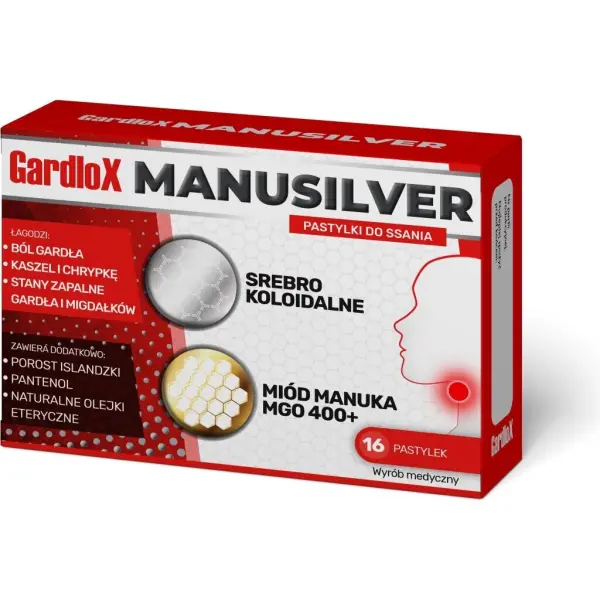 Gardlox Manusilver 16 pastylek do ssania