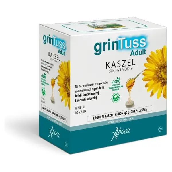 Grintuss Adult syrop KASZEL SUCHY I MOKRY 128 g