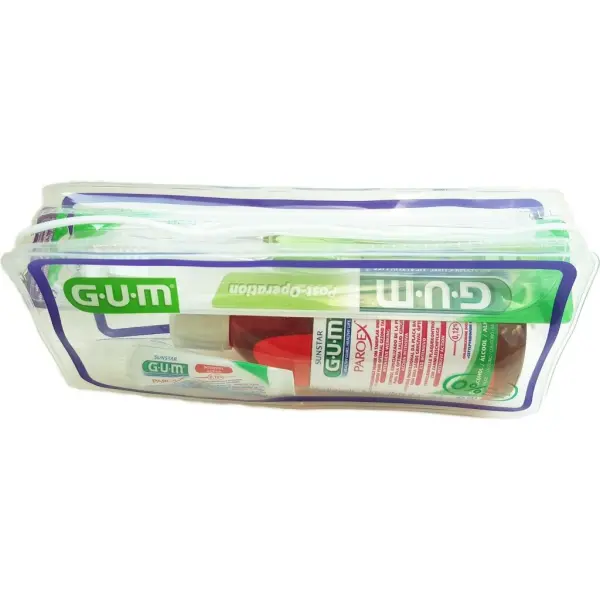 GUM Zestaw pozabiegowy Płyn + pasta + super miękka szczoteczka pooperacyjna