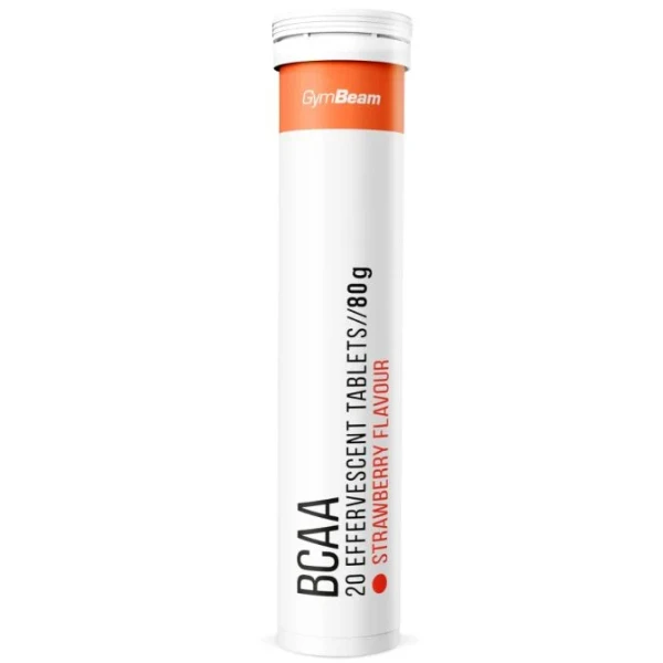 GymBeam BCAA truskawka, 20 tabl. mus.