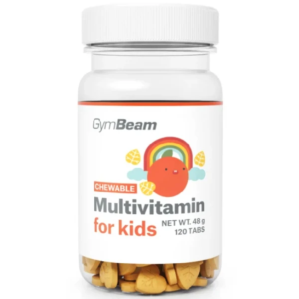 GymBeam Multiwitamina do żucia dla dzieci, 120 tabl.