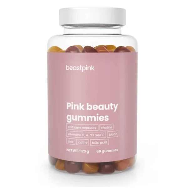GymBeam Pink Beauty Gummies, 60 szt.