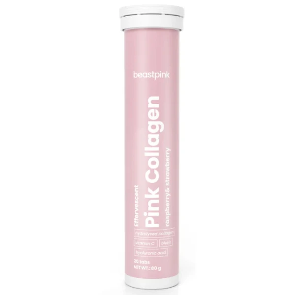 BeastPink Pink Kolagen truskawka malina, 20 tabl. mus.