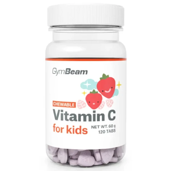GymBeam Witamina C do żucia dla dzieci, 120 tabl.