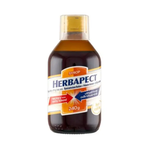 HERBAPECT Bez cukru syrop na kaszel suchy i mokry, 240 g