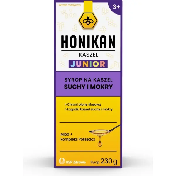 Honikan Kaszel JUNIOR SYROP NA KASZEL SUCHY I MOKRY 230 g