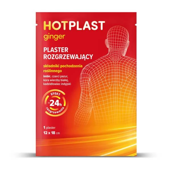 Hot Plast Ginger Plaster rozgrzewający 12 x 18 cm, 1 szt.