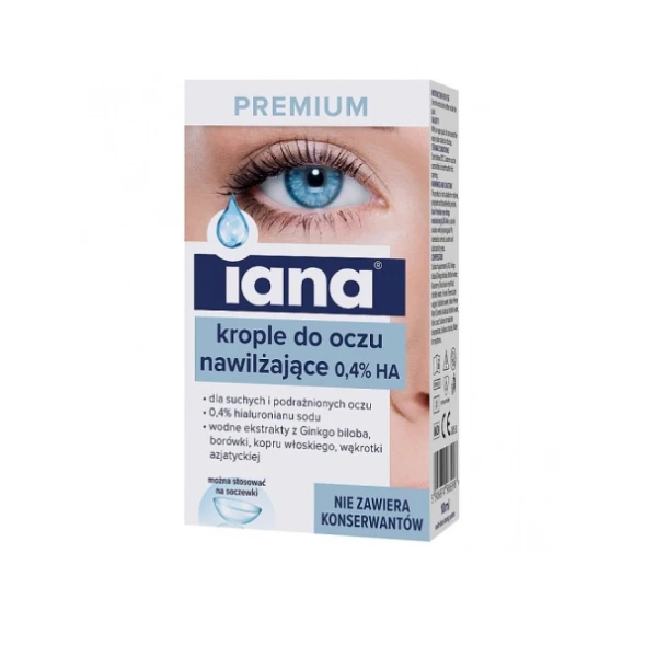 Iana Premium 0,4% HA krople do oczu, 10 ml