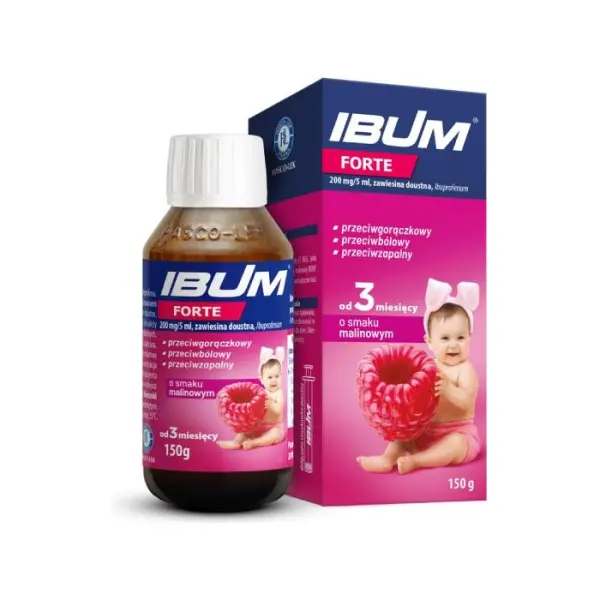 IBUM FORTE 200 mg/5ml zawiesina o smaku malinowym, 150 g