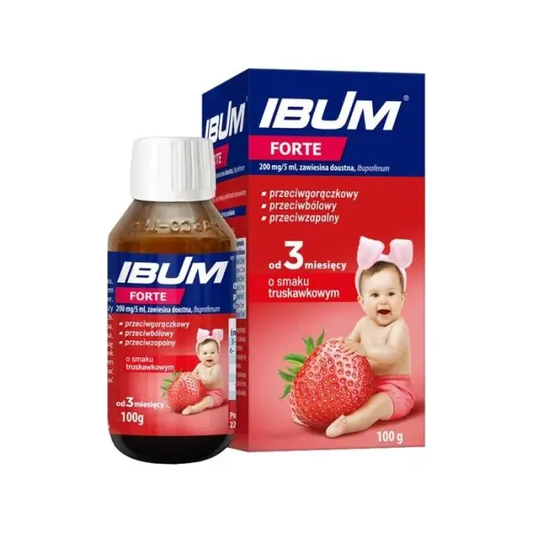 Ibum Forte zawiesina o smaku truskawkowym 200 mg/5 ml, 100 g