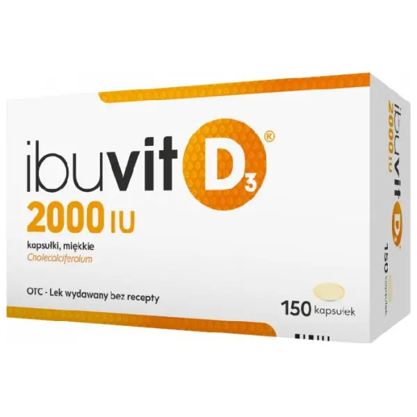 IBUVIT D3 2000 IU, niedobór witaminy D, 150 kapsułek