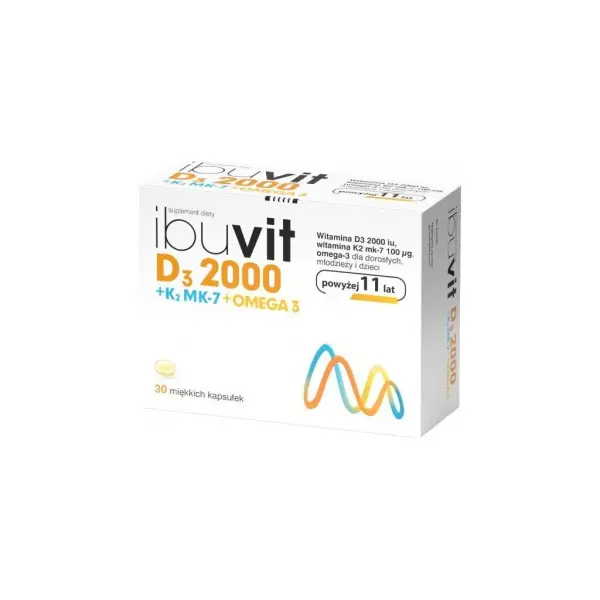 Ibuvit D3 2000 + K2 MK-7 Omega3 30 kapsułek
