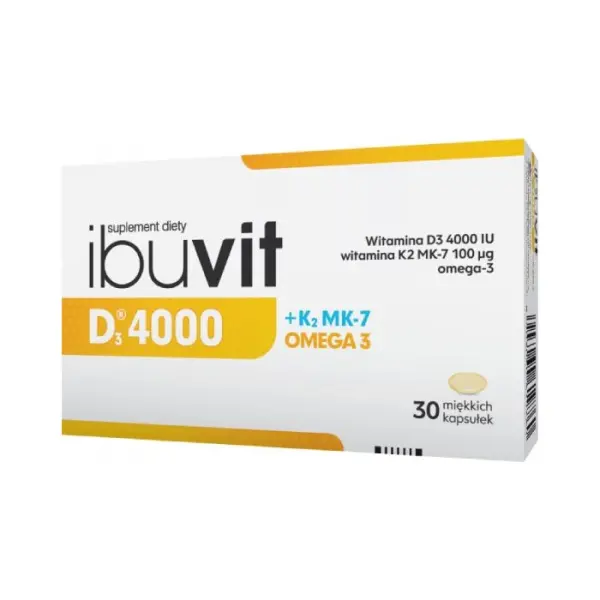 Ibuvit D3 4000 + K2 MK-7 Omega3 30 kapsułek