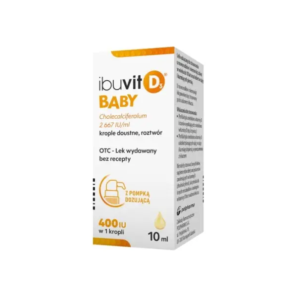 IBUVIT D3 BABY 400 I.U. krople doustne, 10 ml