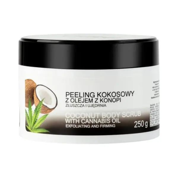 INDIA Peeling kokosowy z olejem z konopi, 250 g