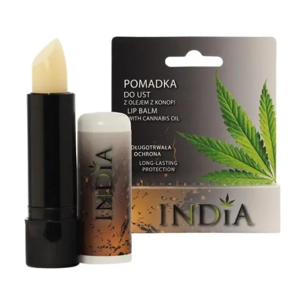 INDIA Pomadka do ust z olejem konopnym, 3,8 g