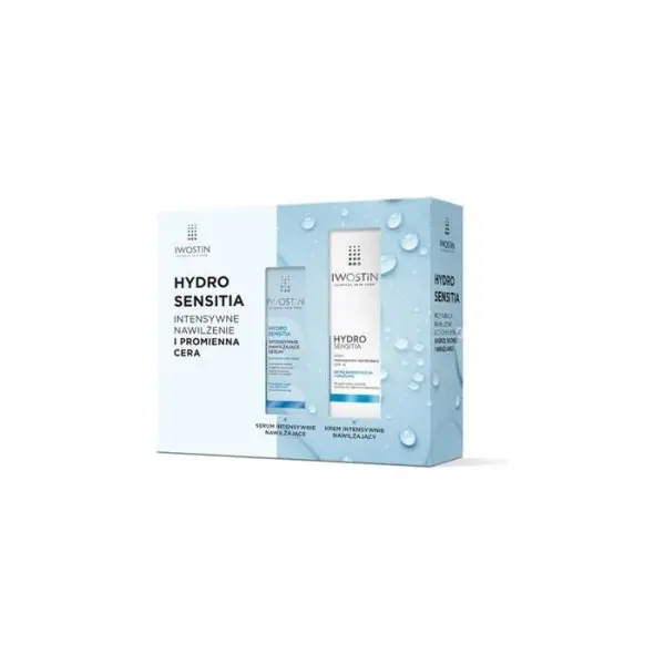 IWOSTIN HYDRO SENSITIA Zestaw Krem intensywnie nawilżający 50ml + serum 30 ml