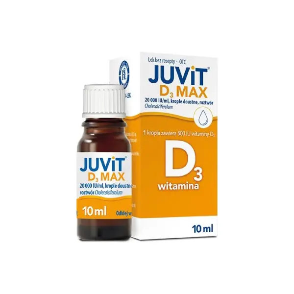 JUVIT D3 Max 20000j.m. krople doustne, 10 ml