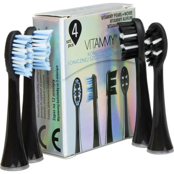 Końcówki do szczoteczki VITAMMY PEARL+ noire