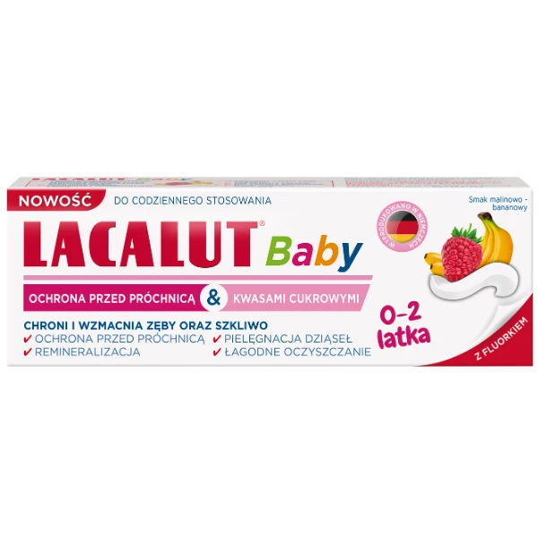 LACALUT BABY Pasta do zębów 0-2 Ochrona przed próchnicą & kwasami cukrowymi, 55 ml