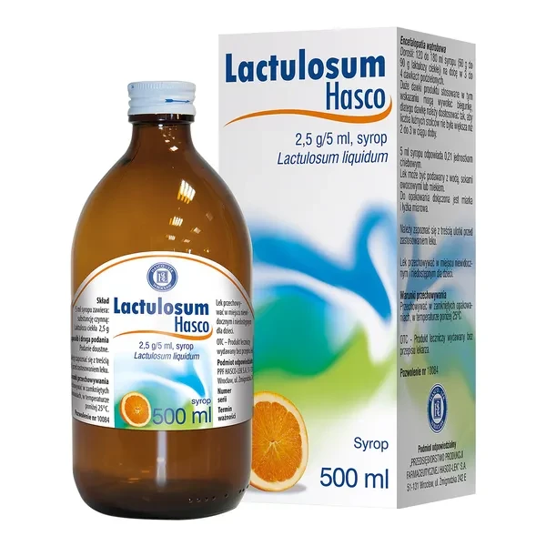 Lactulosum Hasco, syrop o smaku pomarańczowym, 500ml