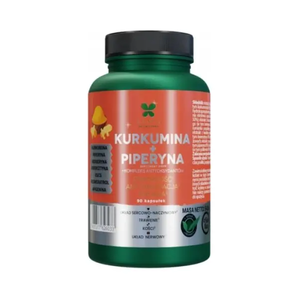 LANCO NUTRITIONS Kurkumina + Piperyna, 60 kapsułek
