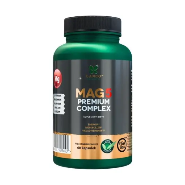 LANCO NUTRITIONS MAGNEZ Mag5 Premium Complex, 60 kapsułek