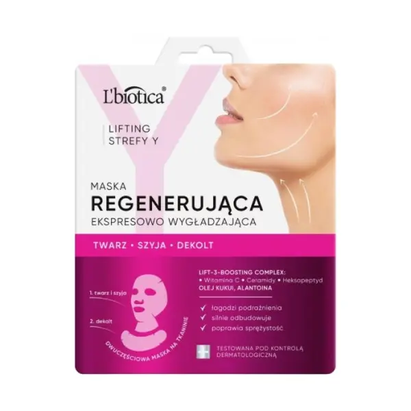 L'BIOTICA Lifting Strefy Y Regenerująca maska do twarzy, 1 sztuka