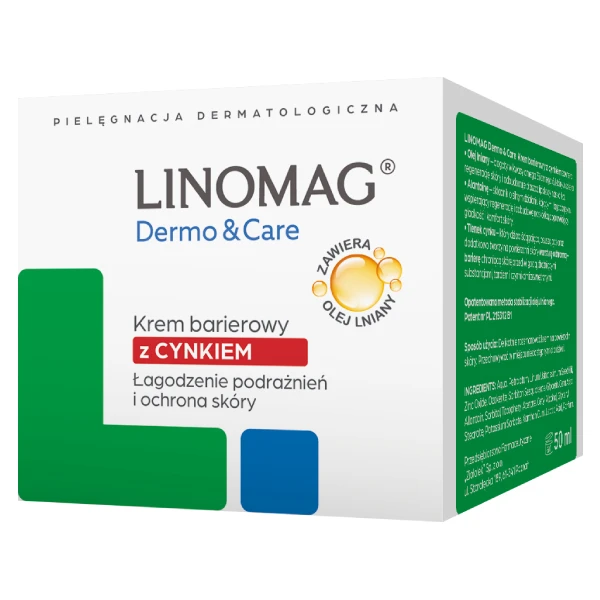 LINOMAG Dermo & Care Krem barierowy z cynkiem, 50 ml