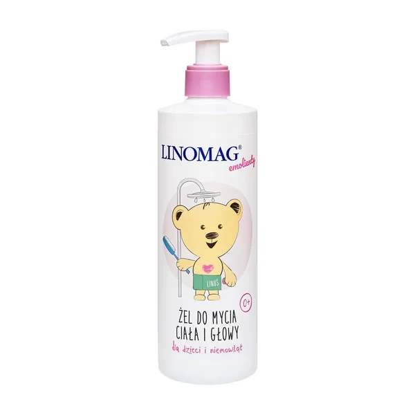 Linomag Żel do mycia ciała, głowy dla niemowląt i dzieci, 200 ml