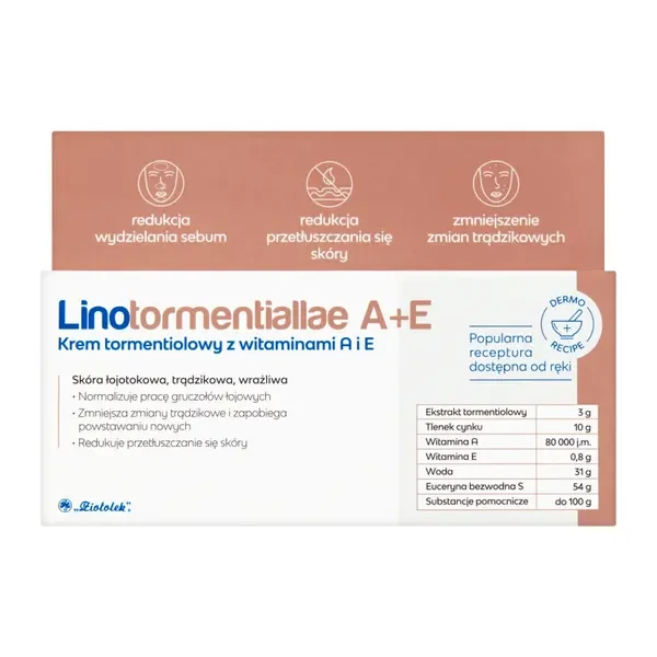 Linotormentiallae A+E Krem tormentiolowy z witaminami A + E, 50 g