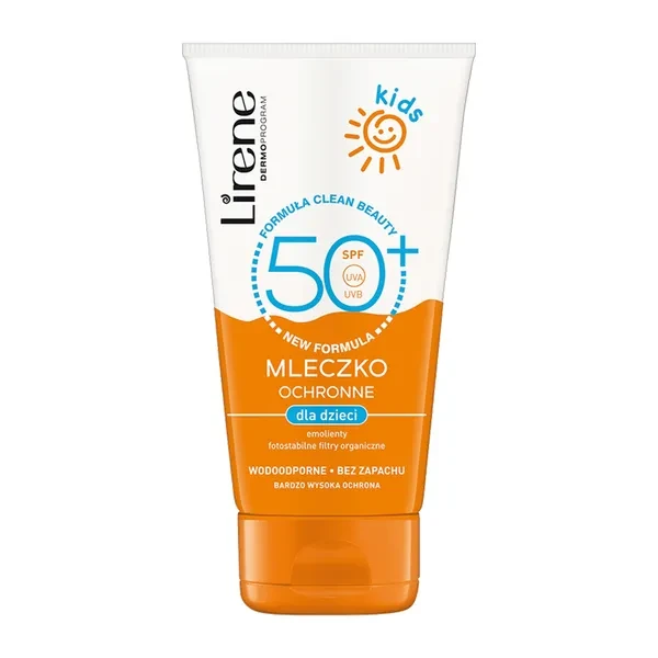 Lirene Kids Mleczko dla dzieci ochronne bez zapachu SPF 50+, 150 ml