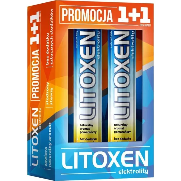 Litoxen elektrolity 1+1 Zestaw promocyjny 40 tabletek musujących