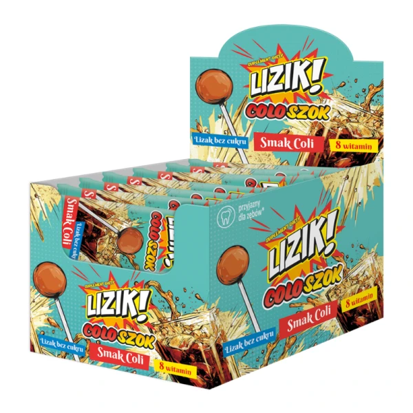 Lizik! Coloszok o smaku coli bez cukru display, 30 szt.